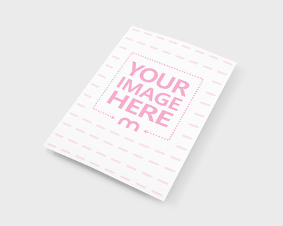 A5 Paper Floating Mockup
