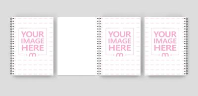 A5 Wiro Spiralbound Notebook Mockup