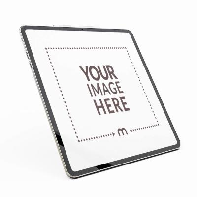 Angled View of iPad Mockup on Isolated Background