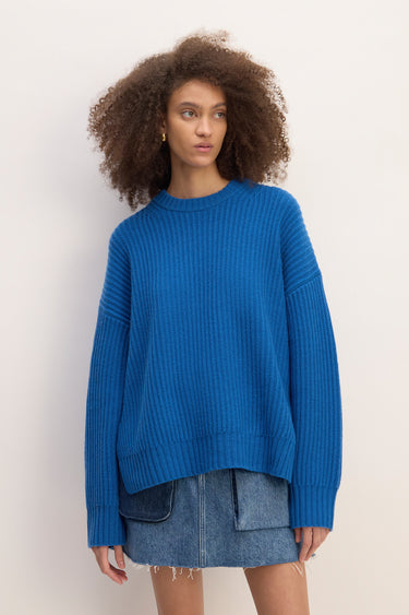 BLUE KNIT JUMPER marques almeida everlane