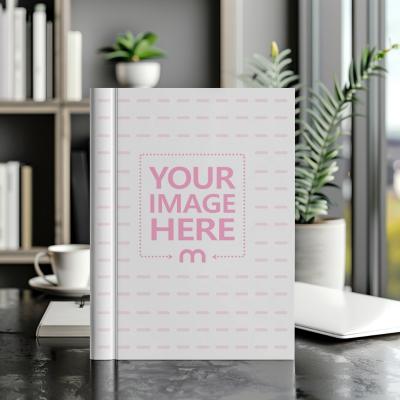 Book Cover Mockup on Top of Table in a Modern Home