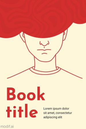 Book Cover Template with Abstract Image
