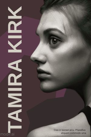 Book Cover Template with Photo of Girl's Face