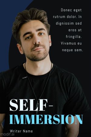 Book Cover Template with Photo of Man