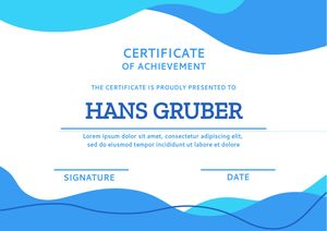 Certificate  of Achievement Template