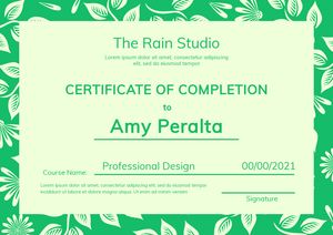 Certificate of Completion Template
