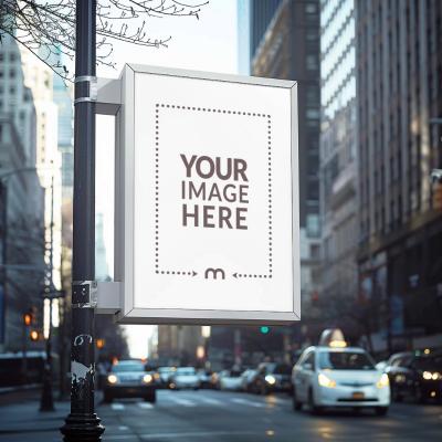 City Street Digital Billboard Presentation Mockup