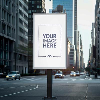City Street Digital Billboard and Signage PSD Mockup