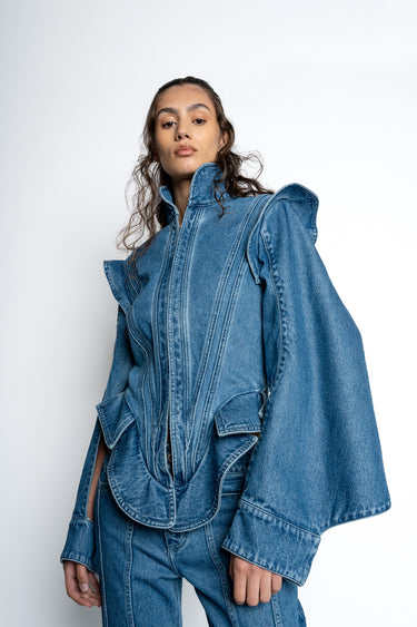 DENIM BAROQUE STYLE JACKET marques almeida