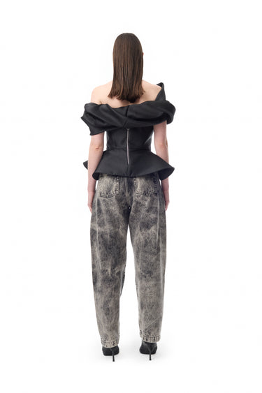 DENIM GREY ACID WASH BARREL JEANS marques almeida