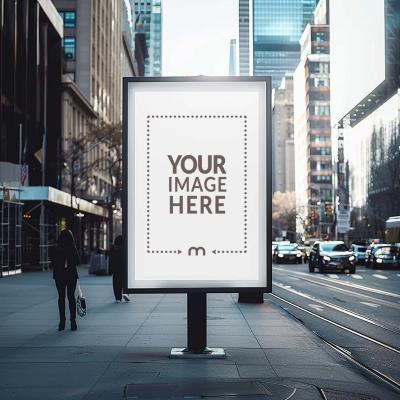 Digital Signage and Billboard Mockup for Large City Avenues