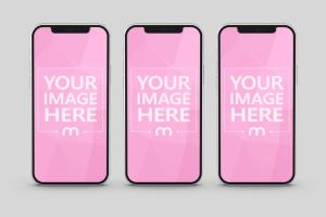 iPhone 12 Triple Screen Mockup