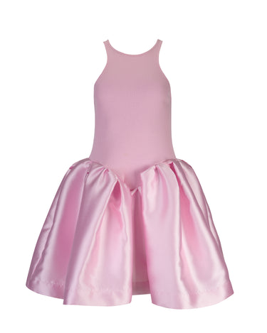 LIGHT PINK MINI DRESS WITH TANK TOP SCOOPED marques almeida