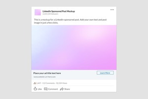 LinkedIn Sponsored Post Mockup