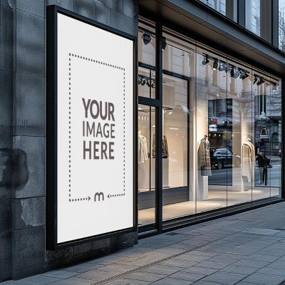 Outdoor Digital Banner and Signage Mockup for Mall