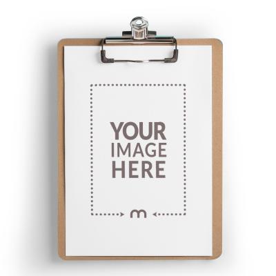 Paper on a Clipboard Mockup with Isolated Background