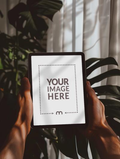 Hand Held iPad Mockup for Interactive Screen Showcase