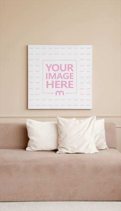 Picture Frame on Wall PSD Mockup