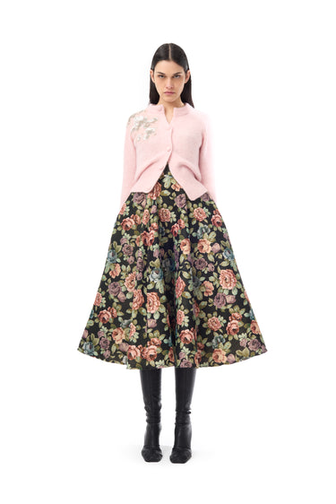 PINK KNIT CARDIGAN WITH EMBELLISHMENT marques almeida