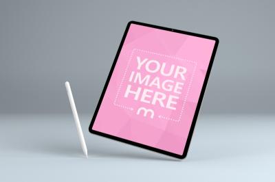 Portrait iPad Pro 3D Mockup Generator