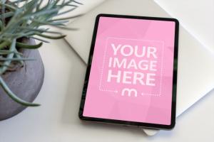 Portrait iPad Pro on Desk