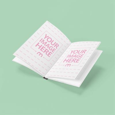 Realistic Open Book Page Mockup with Hard Cover for Presentations