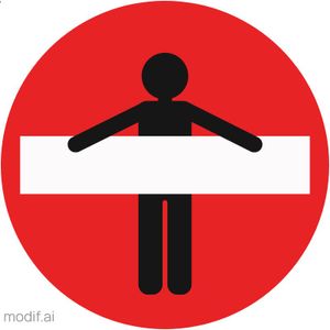Red Stop Road Safety Sign Template