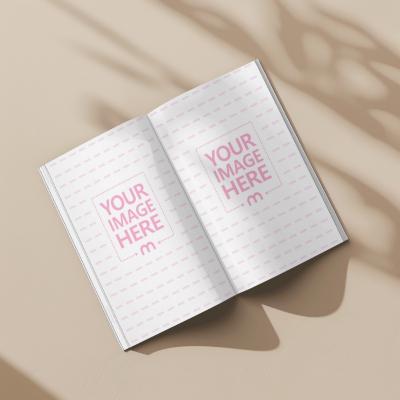 Top View of Open Book Mockup Generator for Publications 